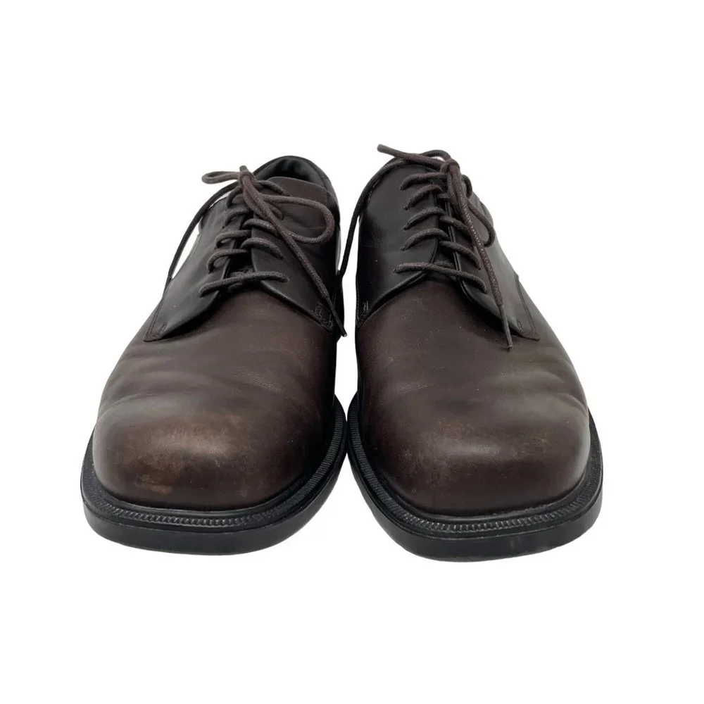 Rockport Mens Margin Brown‎ Lace Up Leather Oxford  Sz 11 Academia Preppy Career